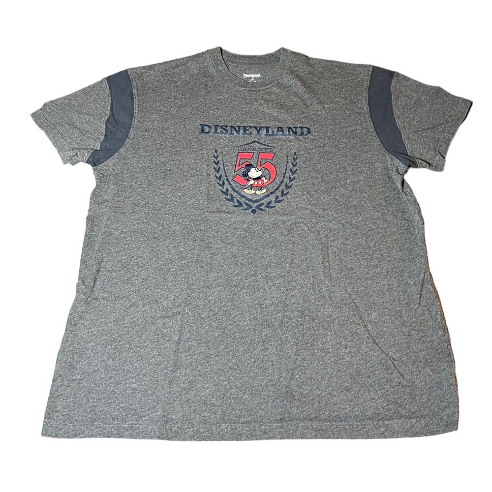 Walt Disney World Est 1971 Gray Tee Shirt Embroidered Mickey Mouse Men’s Size L
